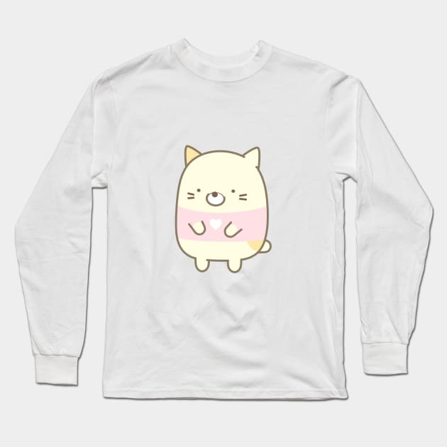 Neko heart t-shirt Long Sleeve T-Shirt by miguelest@protonmail.com